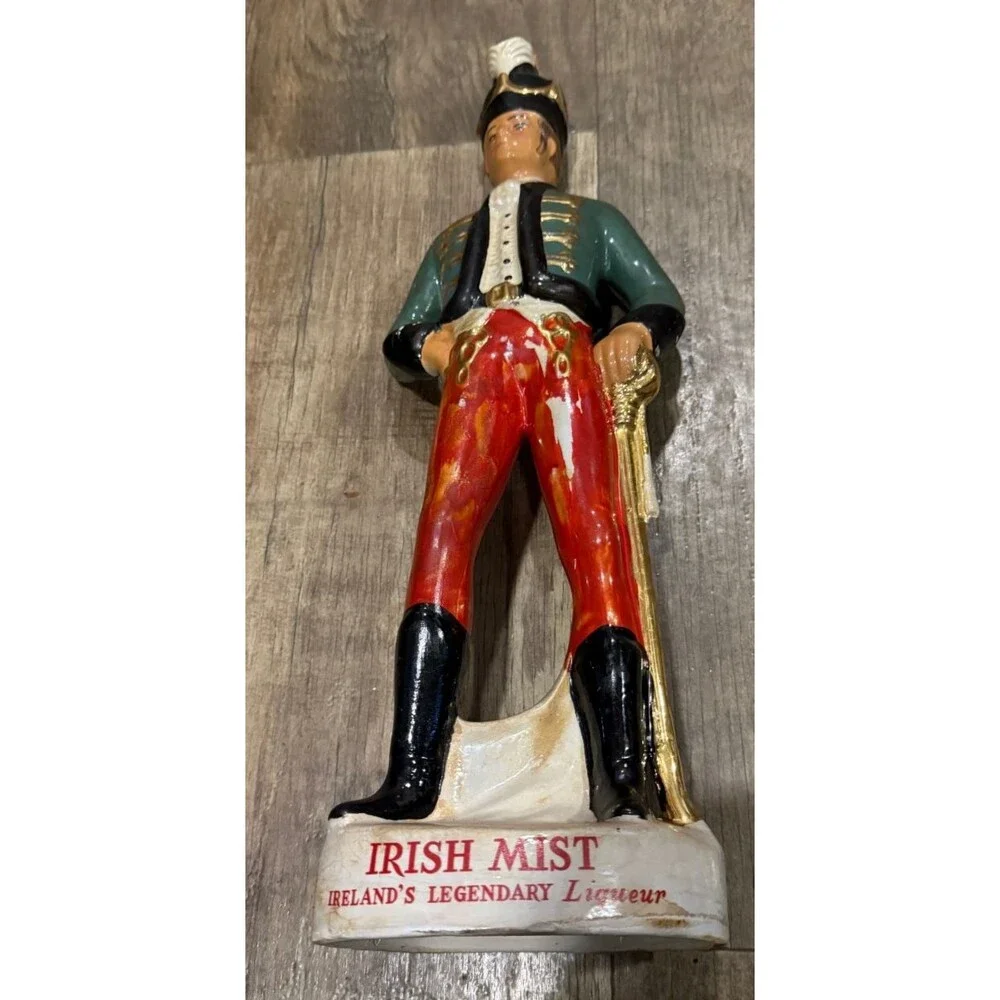 Vintage Irish Mist Liqueur Irish Soldier Decanter Empty Bottle